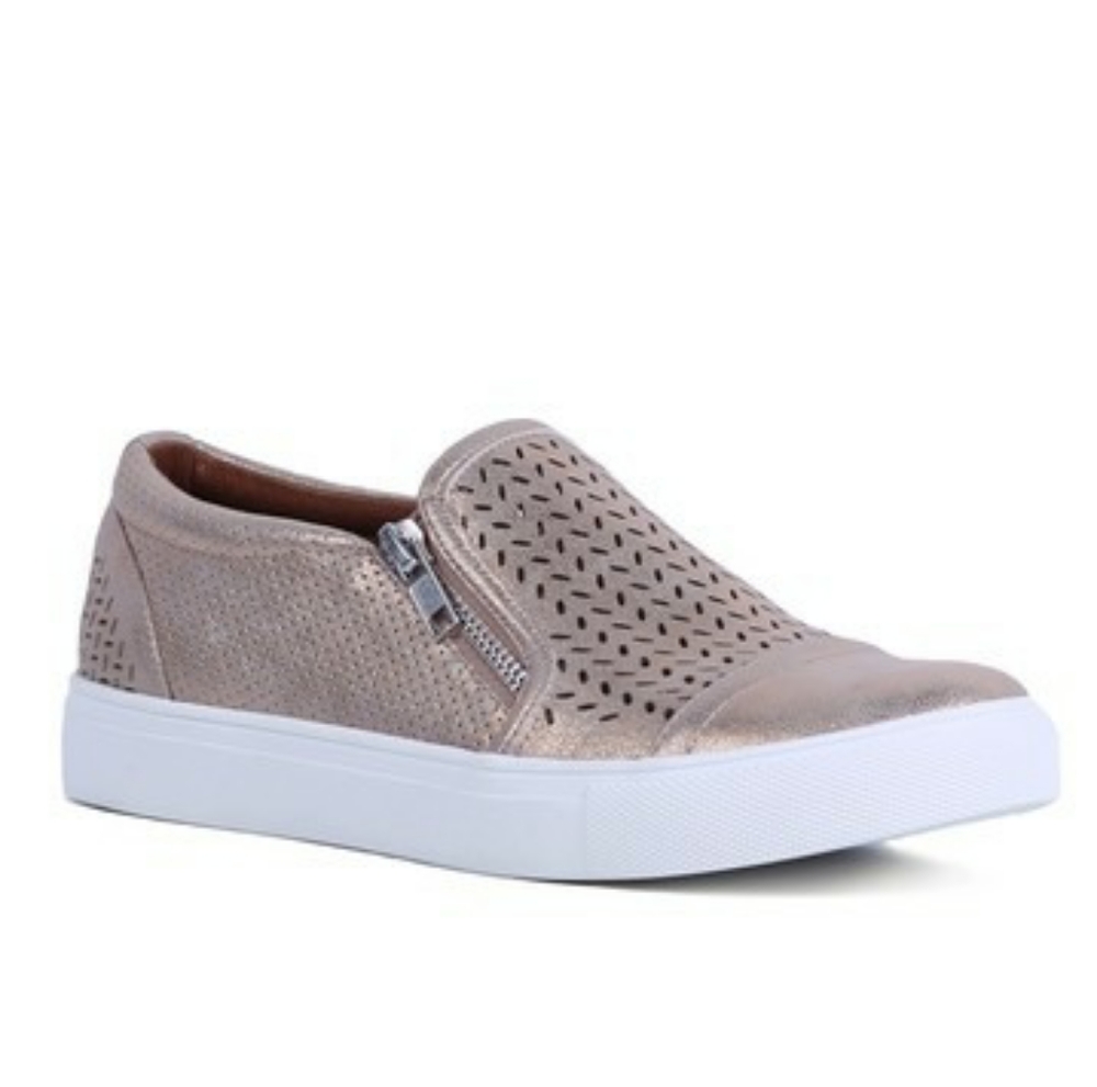Report Alexa rose gold shimmer sneakers